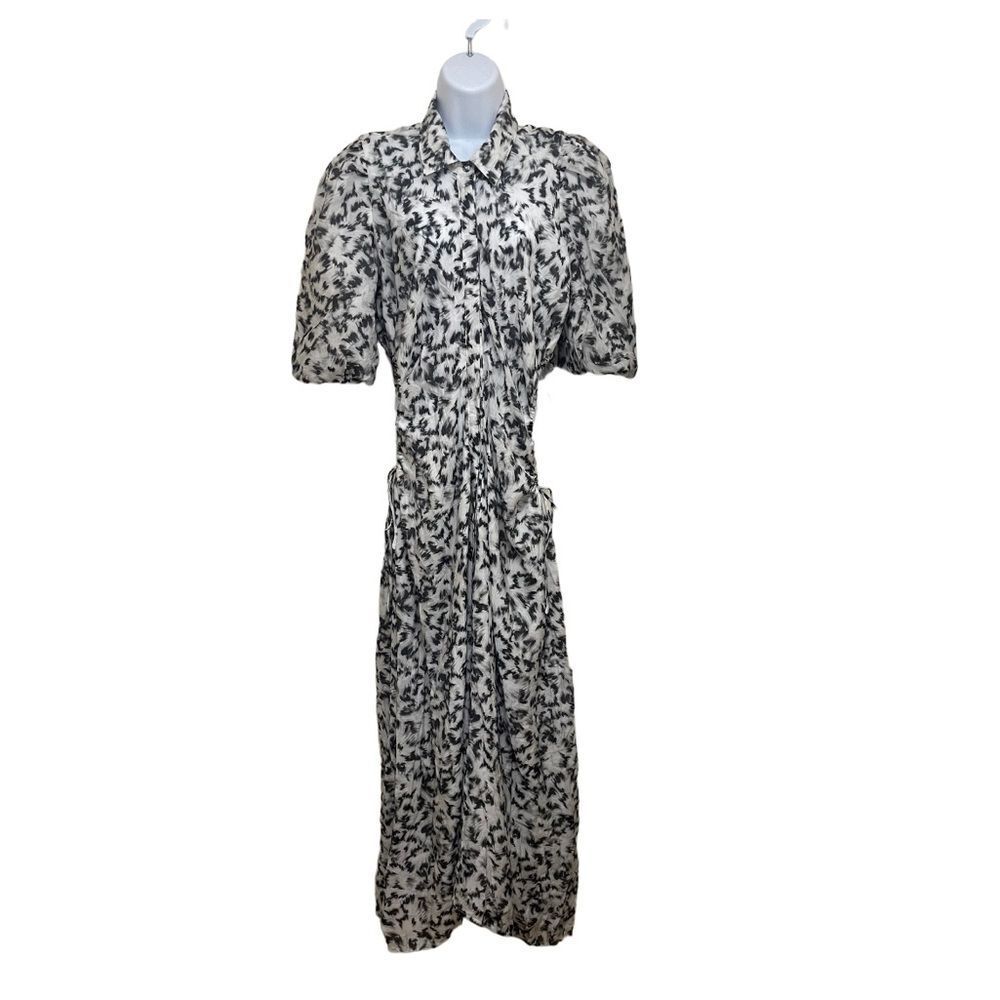 Abstract Cutout Midi Shirtdress - Picture 8 of 12